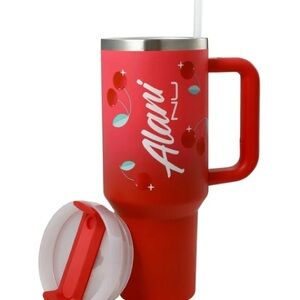 Alcari Red Cherry Insulated Travel Mug with Handle